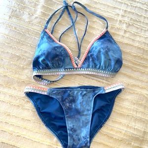 Blue Tie-dyed like Bikini